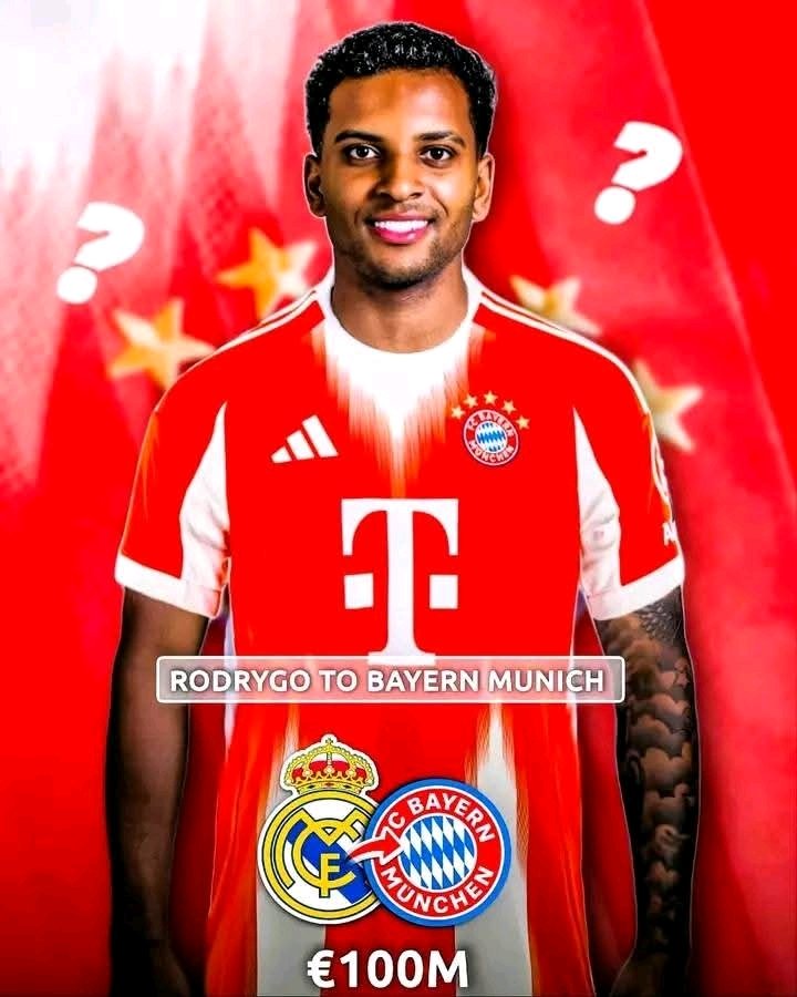 SCHOCK-TRANSFER: Bayern München sichert sich Rodrigo für Rekord-130 Millionen Euro – Deal mit Real Madrid endlich perfekt! Bayern München hat den heiß ersehnten Transfer des brasilianischen Superstar-Stürmers Rodrigo Silva de Goes, besser bekannt als Rodrigo, endgültig unter Dach und Fach gebracht! Der FC Bayern einigte sich mit Real Madrid auf eine Rekordablöse von 130 Millionen Euro. Ein Deal, der die Fußball-Welt erschüttert! Fans können sich auf spektakuläre Tore und noch mehr Spannung in der Bundesliga freuen.