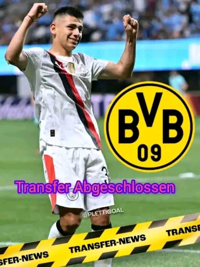 BVB-TRANSFER-BEBEN: Borussia Dortmund sorgt für eine unfassbare Sensation: Argentiniens Sturm-Juwel Claudio Echeverri (19) wechselt sensationell von Manchester City auf Leihbasis mit Kaufoption in den Signal Iduna Park! Der Ausnahmekönner bringt unfassbare Technik, Tempo und Spielwitz auf Weltklasse-Niveau – Experten feiern ihn schon jetzt als „Diamant-Deal des Jahrzehnts“. Fans rasten aus: Dieser Coup könnte die Machtverhältnisse in Europa endgültig erschüttern! ⚡