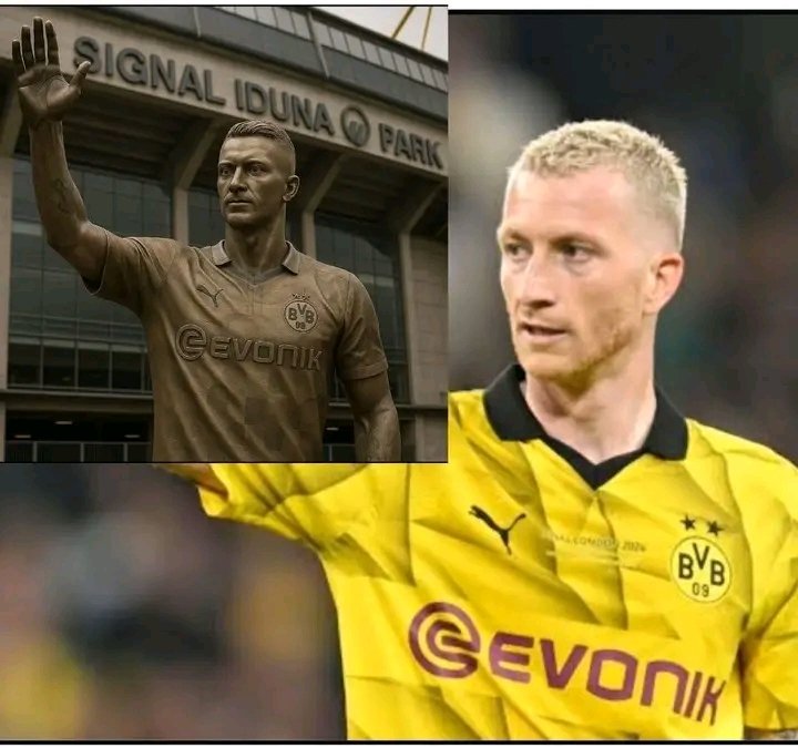 : Borussia Dortmund setzt Marco Reus ein ewiges Denkmal: Eine imposante Statue des 35-jährigen Kapitäns wurde enthüllt – ein Monument für Treue, Leidenschaft und unerschütterliche schwarz-gelbe Identität. Fans feiern Reus als unsterbliche Legende, die trotz Verletzungen und verpasster Titel zum Gesicht einer ganzen Ära wurde. Gänsehaut pur: Der BVB-Kapitän ist nun offiziell für alle Zeiten verewigt