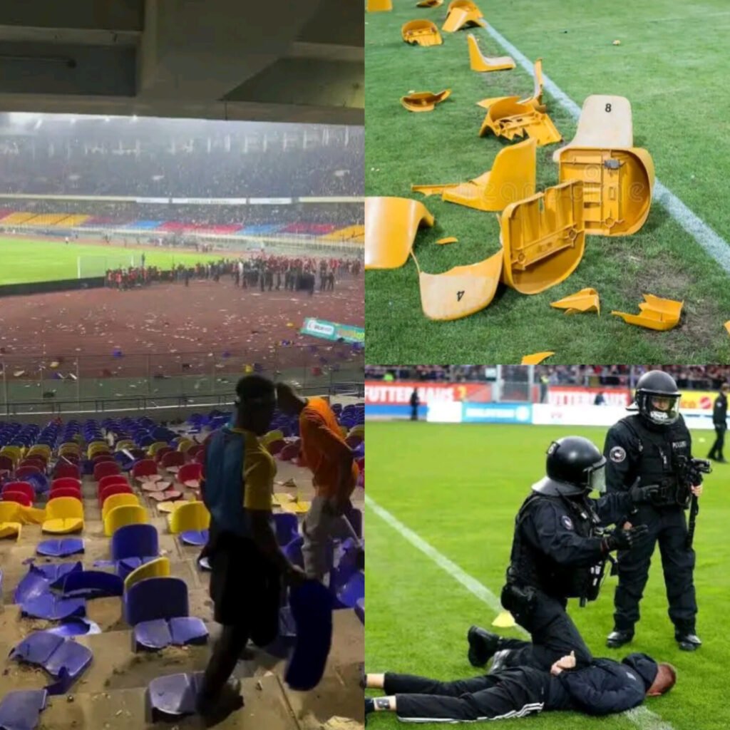 ⚡ CHAOS-EKLAT IM SIGNAL IDUNA PARK! ⚡ Nach Dortmunds 1:0-Sieg gegen Wolfsburg eskalierte die Lage völlig! Wütende VfL-Fans rissen Sitze heraus, schleuderten Gegenstände und sorgten für brutale Tumulte mitten im Stadion. Familien flohen in Panik, während die Polizei mit massiven Kräften eingreifen musste, um Schlimmeres zu verhindern. Der Bundesliga steht nun ein neuer Skandalsommer bevor – für Wolfsburg könnten drakonische Strafen folgen. Ein Abend, der mit Fußball begann, endete in blankem Chaos und Schock – ein dunkles Kapitel deutscher Fußballgeschichte!