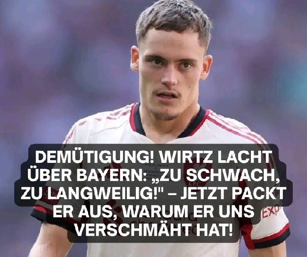 Florian Wirtz knallt die Bombe! Der 150-Millionen-Star lässt in einem brisanten kicker-Interview die Katze aus dem Sack: Der FC Bayern bekommt eine gnadenlose Abrechnung! Wirtz kritisiert den Rekordmeister scharf – Fans und Experten sind geschockt. Seine Worte treffen wie ein Donnerschlag, werfen Fragen über die Zukunft des deutschen Fußballriesen auf und sorgen in der Bundesliga für heftige Diskussionen. Ein Statement, das niemand erwartet hat und die Fußballwelt noch lange beschäftigen wird! ⚡