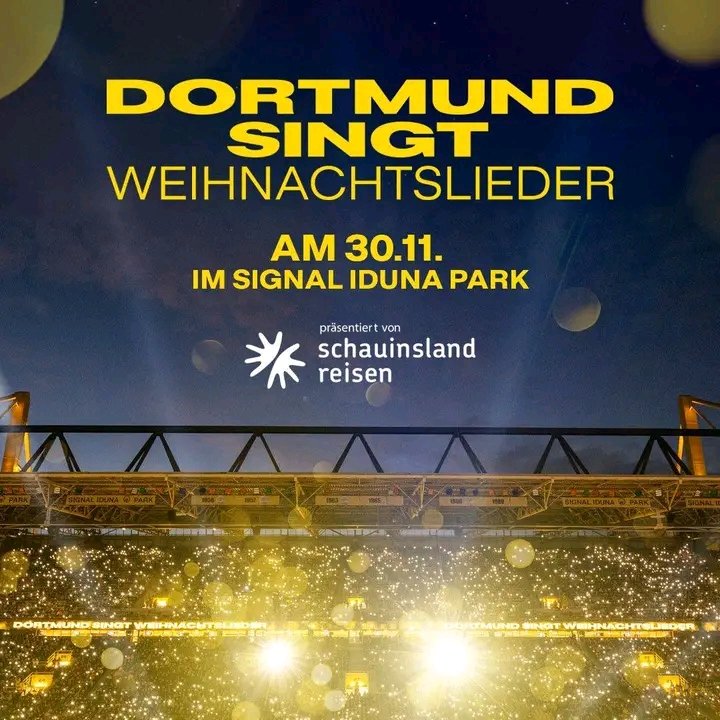 Die Adventszeit wird magisch in Dortmund! Am 30. November verwandelt sich der SIGNAL IDUNA PARK in ein funkelndes Lichtermeer