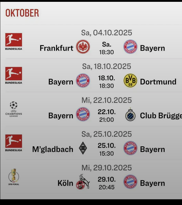 Auf geht’s, Bayern München! Zeigt vollen Einsatz, Jungs! Der FC Bayern steht bereit, um auf dem Platz alles zu geben und die Fans mit leidenschaftlichem Fußball zu begeistern. Mit Teamgeist, Energie und Kampfeswillen wollen sie den Sieg holen und ihre Erfolgsgeschichte weiterschreiben. Jeder Pass, jeder Schuss und jede Aktion zählt – gemeinsam für den Triumph! Die ganze Stadt steht hinter euch, also gebt alles und macht uns stolz! Auf zum nächsten Sieg!