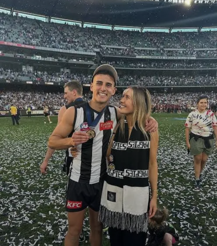 The AFL community is buzzing with excitement after Collingwood star Nick Daicos and his girlfriend, Annalise Arlette, shared heartwarming news that has touched fans everywhere. The beloved player and his partner have made a special announcement that goes beyond the footy field, sparking joy and celebration across the league and beyond. Their news marks a beautiful new chapter in their lives, uniting supporters in happiness and showing a more personal side to one of the game’s brightest stars.