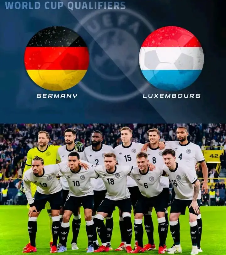 MATCHDAY ALERT! It’s Germany vs Luxembourg in the World Cup Qualifiers – Matchday 3! ⚽ October 11, 2025 | PreZero Arena, Sinsheim The German giants look to continue their dominance as they face a spirited Luxembourg side under the lights! ⏰ Kickoff: 12:45 AM (BD) ⚖️ Referee: Nenad Minaković Watch live on Sportstudio & FanCode — a night of passion, pride, and football fireworks awaits! ⚡