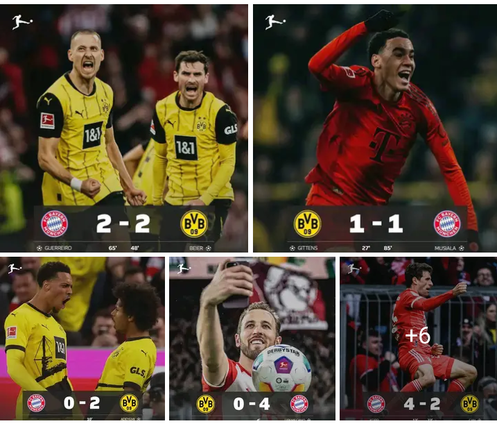 10 Battles, 1 Mystery: The Unwritten Chapter of Der Klassiker Awaits! ⚽ From roaring Allianz nights to trembling Dortmund walls, the last ten #DerKlassiker clashes have written a saga of drama, defiance, and destiny. Each meeting a storm, each goal a whisper of unfinished business. ️ As the giants circle once more — Bayern or Dortmund — who will script the next twist? The stage is set, but the ending? No one knows. #Bundesliga #DerKlassiker