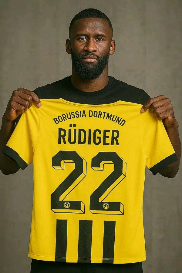 TRANSFER-EXPLOSION IN DORTMUND! Borussia Dortmund sorgt für eine echte Mega-Überraschung: Antonio Rüdiger, der frühere Abwehrchef von Real Madrid, wechselt völlig unerwartet zum BVB – und die Fußballwelt steht Kopf! Der 32-Jährige nennt Dortmund seinen Traumverein und verspricht, alles zu geben, um den Klub nach vorne zu bringen. Eine Ansage, die Fans elektrisiert und die Bundesliga erschüttert! Mit diesem Monster-Transfer greift der BVB plötzlich nach neuen Erfolgen: Titeljagd, Champions-League-Power und defensive Weltklasse. Rüdiger bringt Mentalität, Stärke und Erfahrung – Dortmund riecht wieder nach ganz großem Fußball!