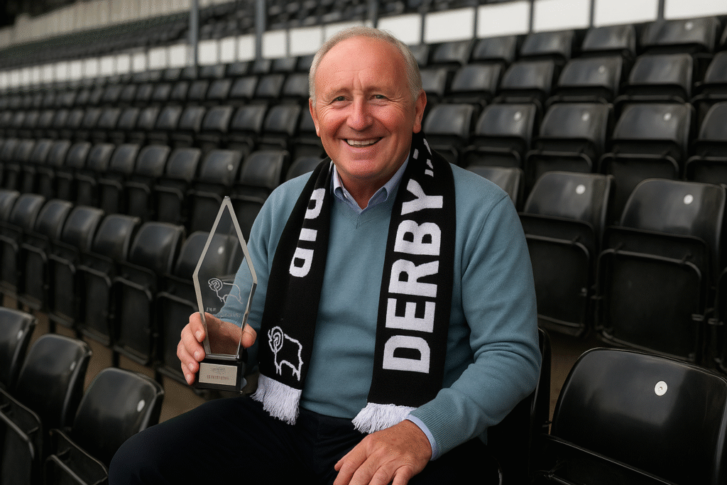 Derby County Honours Roy McFarland with Lifetime Achievement Award Derby County has paid a heartfelt tribute to one of its greatest legends, Roy McFarland, by presenting him with a Lifetime Achievement Award in recognition of his immense contribution to the club both on and off the pitch.
