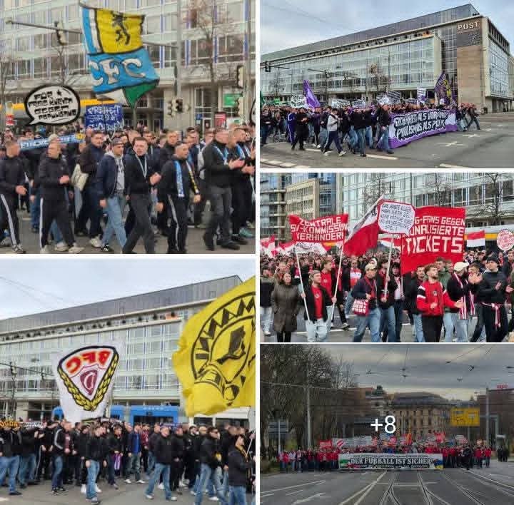 Vereint über alle Rivalitäten hinweg: In Leipzig kam es zu einer beeindruckenden und selten gesehenen Aktion der deutschen Fankultur. Mehr als 50 Fanszenen aus allen Teilen des Landes marschierten gemeinsam durch die Stadt – rivalisierende Clubs eingeschlossen. Angeführt wurde der Zug von Ultras verschiedener Vereine, die ein großes Banner mit der Aufschrift „Fußball ist sicher“ trugen.