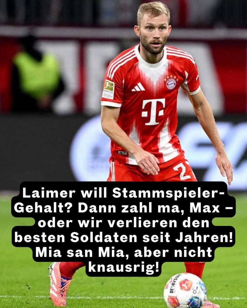 Mitten in der Nacht, irgendwo zwischen Wien und Grünwald, sitzt Konrad Laimer an einem schlichten Holztisch