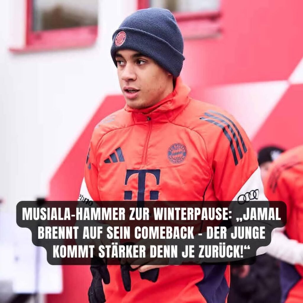 Jamal Musiala, unser Ausnahmetalent, unser Zauberer mit dem Ball, brennt lichterloh auf sein Comeback beim FC Bayern! Nach monatelanger Leidenszeit mit Wadenbeinbruch und Sprunggelenksverletzung plant der 22-Jährige einen Frühstart in die Vorbereitung – und das sind die besten Nachrichten, die wir zur Winterpause kriegen konnten! Ab dem 2. Januar schuftet er individuell, einen Tag vor dem offiziellen Trainingsstart, und soll schon am 4….