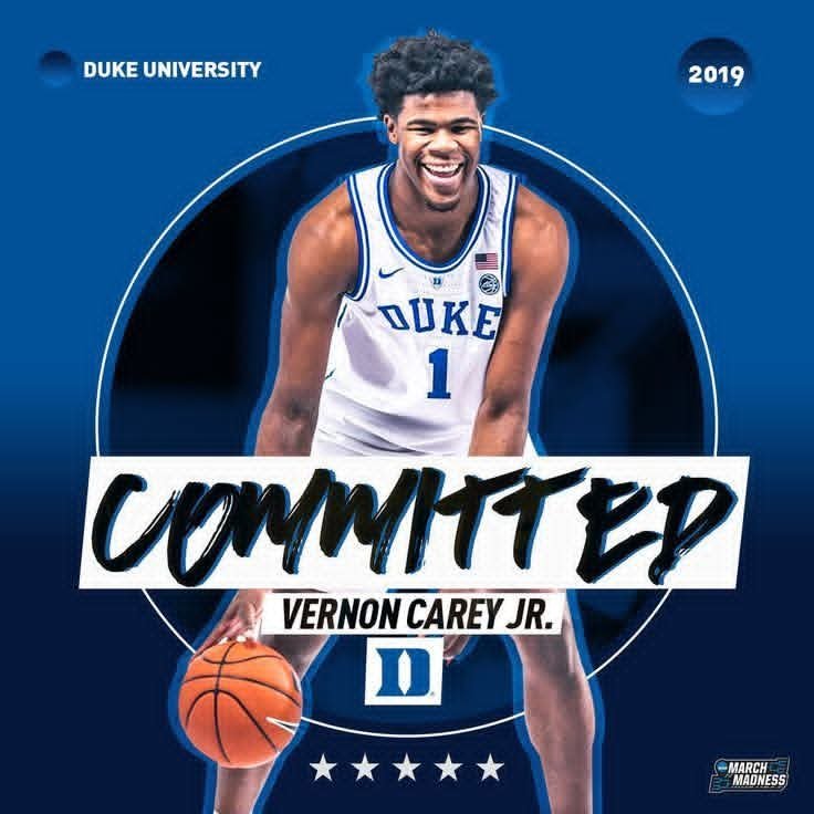 BREAKING: Vernon Carey Jr. is Coming Home — Former Five-Star and National Champion Returns to Duke as Graduate Transfer.