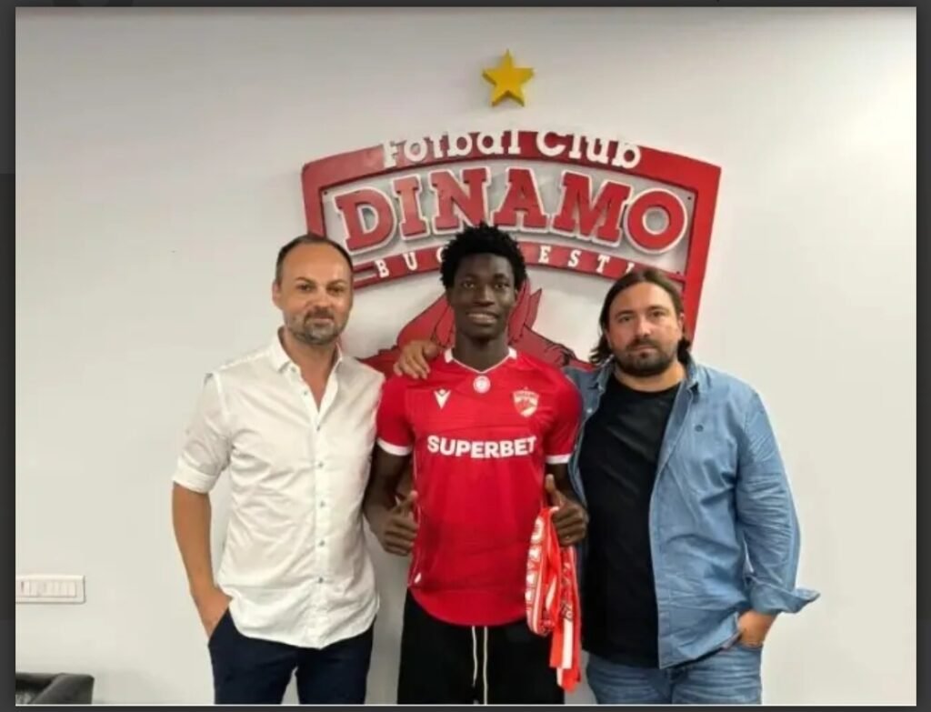 „Tânărul talent Godwin Udosen, crescut de Blessed Stars Academy, face un pas uriaș în cariera sa și semnează cu celebra echipă Dinamo București, aducând prospețime, ambiție și promisiunea unui viitor strălucit fotbalului românesc.”