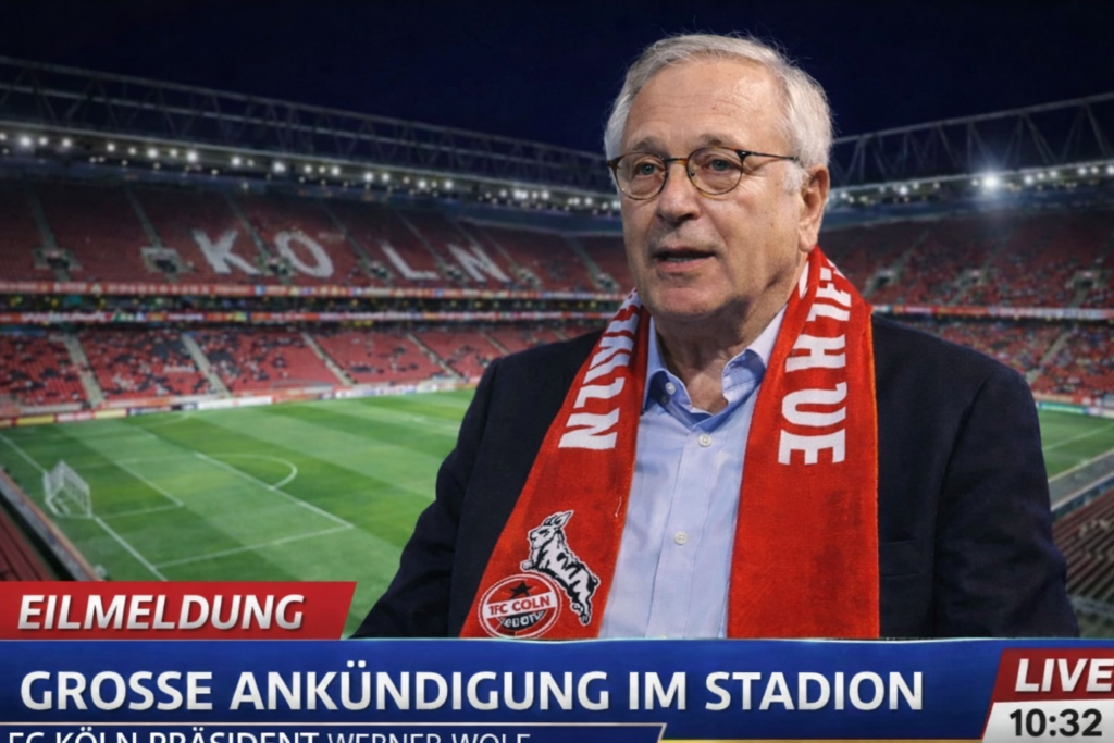 Mega-Beben in Köln: FC-Präsident sorgt für einen historischen Paukenschlag und kündigt den vollständigen Abriss des RheinEnergieSTADIONS an. An gleicher Stelle soll ein modernes Mega-Stadion entstehen, das künftig Platz für bis zu 100.000 Fans bietet und neue Maßstäbe im deutschen Fußball setzen soll.
