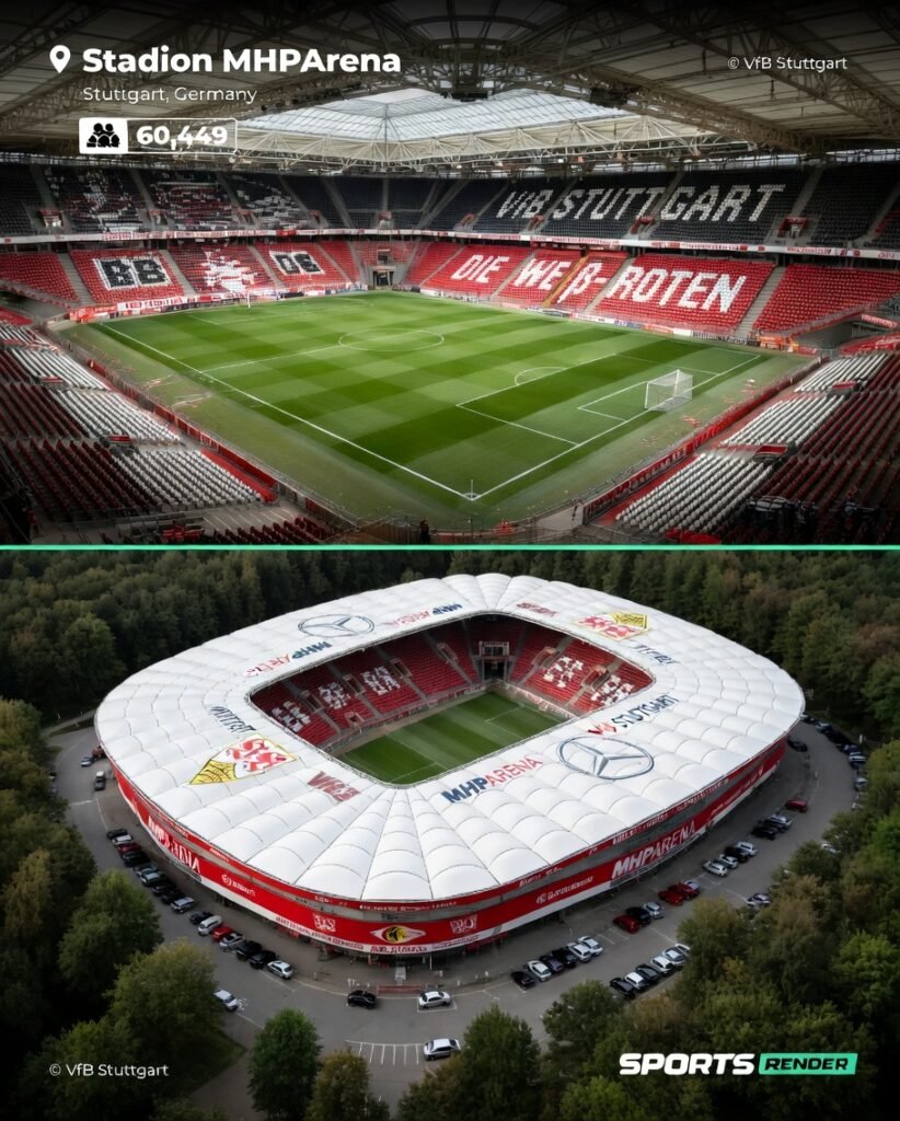 💎⚽ Stuttgarts mutige Vision für die Zukunft des Fußballs ⚽💎 VfB Stuttgart hat einen ambitionierten, millionenschweren Plan vorgestellt, um die ikonische MHPArena in eine der modernsten Sportstätten Europas zu verwandeln. Mit einer geplanten Investition von über 450 Millionen Dollar soll das Projekt Tradition und Innovation miteinander verbinden. Die Fans können sich auf eine erweiterte Sitzplatzkapazität, luxuriöse Hospitality-Bereiche und modernste digitale Technologien freuen, die das Stadionerlebnis auf ein neues Niveau heben. Das Stadion wird mehr sein als nur ein Fußballplatz – es wird zu einem modernen Entertainment-Hub, der neu definiert, wie Zuschauer Live-Fußball erleben, während gleichzeitig die historische Identität und die enge Verbindung zu den leidenschaftlichen Fans bewahrt bleiben.