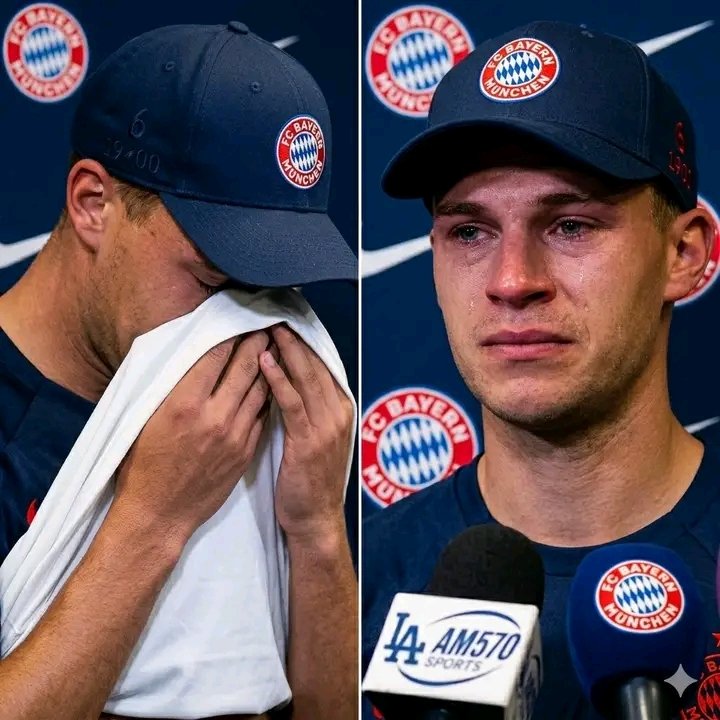 🚨 Vor nur wenigen Minuten sorgte Joshua Kimmich in München für einen emotionalen Moment, der die gesamte Kabine des FC Bayern und Millionen Fans tief erschütterte. Unter Tränen erklärte der deutsche Mittelfeldstar, warum er die kommenden Spiele des Rekordmeisters verpassen wird – und weshalb auch die Weltmeisterschaft mit Deutschland für ihn unerreichbar scheint. Die Stimmung war bedrückend, viele Mitspieler konnten ihre Emotionen kaum kontrollieren. Kimmichs bewegende Worte lösten sofort riesige Reaktionen aus und versetzten die Fußballwelt in Schock und Trauer.
