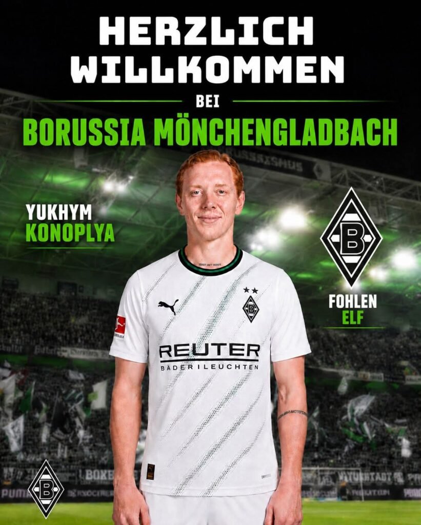 OFFIZIELL: Herzlich willkommen bei Borussia Mönchengladbach – Yukhym Konoplya ist ein Fohlen