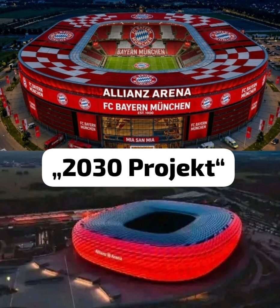 „Der FC Bayern investiert 680 Millionen US-Dollar in den Umbau der Allianz Arena. Mehr Sitzplätze, ein nachhaltiges Design