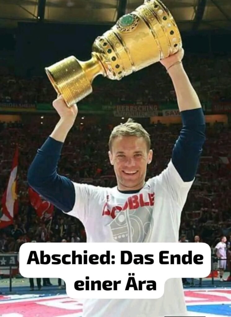 Ende einer Ära: Eine emotionale Nacht in München, als Manuel Neuer sich nach dem Gewinn des DFB-Pokal gegen VfB Stuttgart von FC Bayern Munich und der Allianz Arena verabschiedete, während die Fans den emotionalen Moment miterlebten