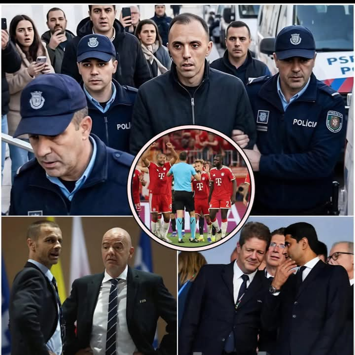 🚨BREAKING Referee João Pedro Silva Pinheiro has been officially imposed an unprecedented penalty by UEFA. The allegations of FC Bayern Munich have been thoroughly examined and examined by UEFA and FIFA, even the police of his home country Portugal have been deployed to support the investigation. After nearly **ONE WEEK** investigation, the published result shocked all of Europe because of what Pinheiro allegedly did before and during the game against