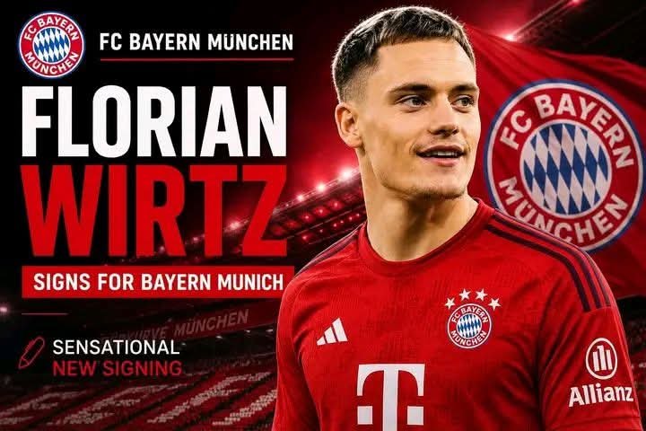 🚨 TRANSFER-HAMMER DES JAHRZEHNTS: Bayern München schockt Europa mit sensationellem Florian-Wirtz-Deal! 🔴⚪ Der FC Bayern München sorgt für ein gewaltiges Beben auf dem Transfermarkt und sichert sich Superstar Florian Wirtz. Mit diesem spektakulären Wechsel setzen die Münchner ein starkes Zeichen an Europas Elite und unterstreichen ihre Ambitionen auf nationale und internationale Titel.