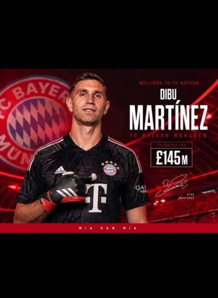 Bayern München sorgt mit einem sensationellen Transfer für Schlagzeilen: Emiliano „Dibu“ Martínez wird angeblich der teuerste Torhüter der Fußballgeschichte. Fans und Experten reagieren überrascht. Der Rekordwechsel würde den Transfermarkt erschüttern und Bayerns Ambitionen auf nationale sowie internationale Titel eindrucksvoll unterstreichen. Weltweit wird darüber intensiv diskutiert. Die Erwartungen steigen dadurch enorm.