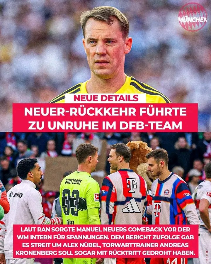 Deutschlands WM-Desaster? Neuer Bericht bringt Manuel Neuers Rückkehr mit internen DFB-Konflikten in Verbindung! 😱😱 Alle Details unten 👇👇