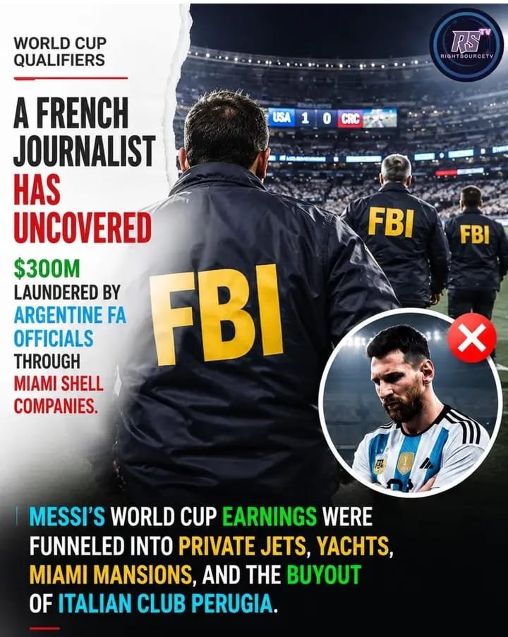 Schlagzeile: Schockierende Vorwürfe erschüttern den Weltfußball – Doch entscheidende Beweise stehen aus Ein dramatisches Bild sorgt derzeit in den sozialen Medien für heftige Diskussionen. Es zeigt FBI-Beamte in einem Fußballstadion und enthält weitreichende Behauptungen über angebliche Geldwäsche in Höhe von 300 Millionen US-Dollar, die
